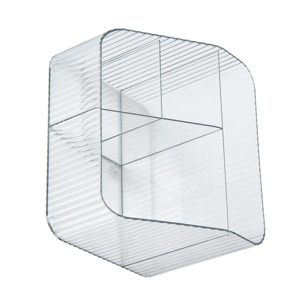 Desktop Storage Box Trapezoidal Organizer PP Plastic Sorting Case for Makeup Cosmetic Brush 4 Grids