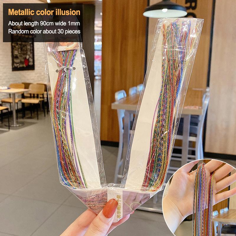 90Cm Mix Colorful 16-30Pcs Hair Braids Rope Strands For African Braids Girls Diy Ponytail Braids Women Styling Hair Accessories