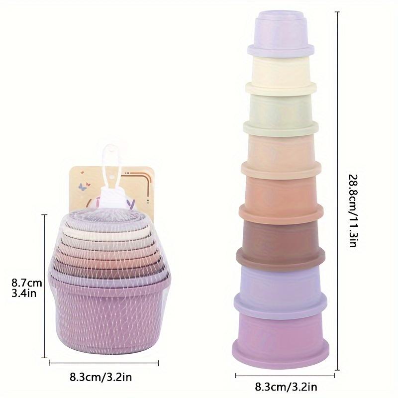 Bunny Stacking Cups Toy Rabbits Multi-colored Reusable Small Animals Puzzle Toys For Hiding Food Playing Small Animals Pet Toys