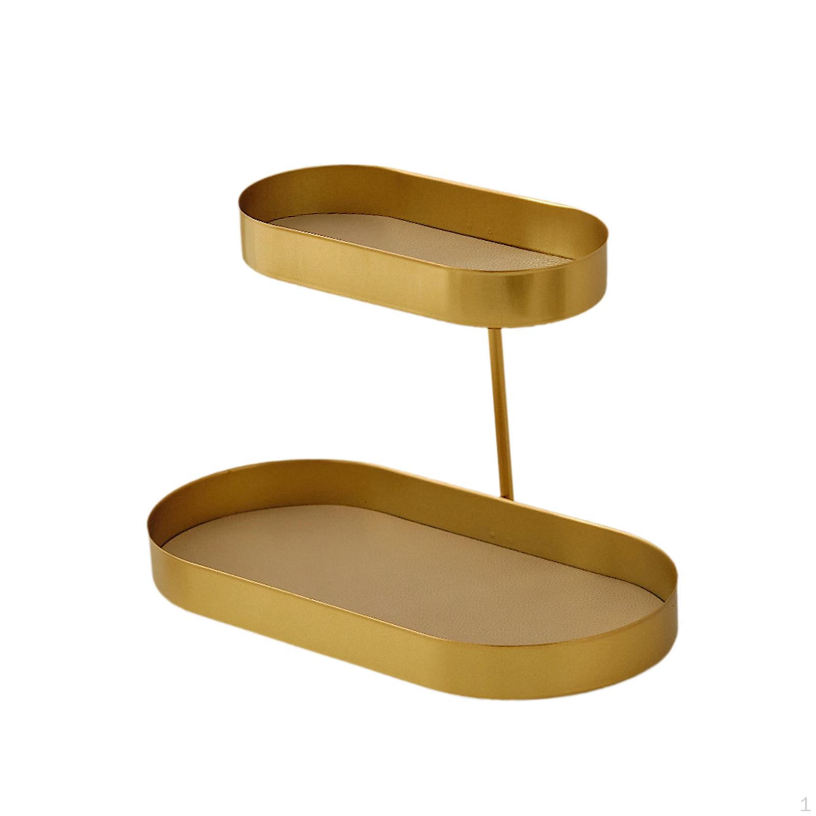 

Органайзер для ванной комнаты, стойка для духов, многоцелевая, 2-х уровневая, стойка для хранения средств по уходу за кожей Gold and Yellow Pad