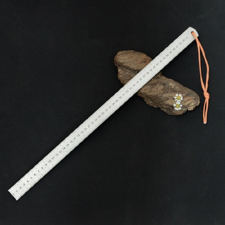 Stainless Steel 50cm Straight Ruler Car Mounted Defense Ruler Measurement Tool Multifunctional Straight Edges Ruler