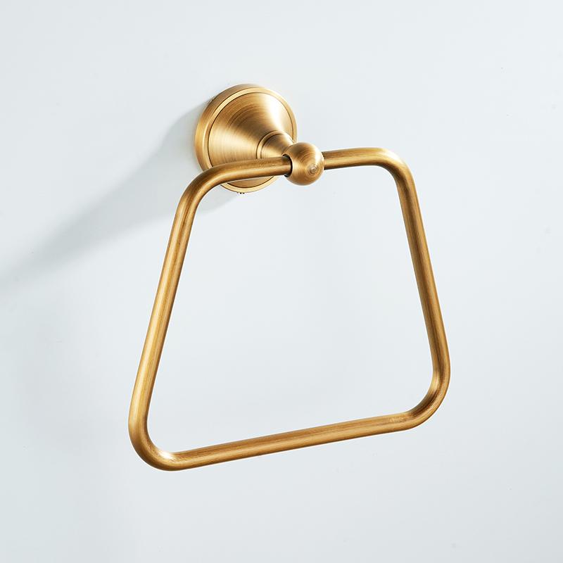 ELLEN Bathroom Towel Ring Antique Bronze Wall Mounted Brass Bath Towel Holder EL4080T