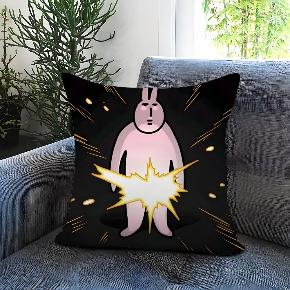 popular my friend rabbit Cushion Cover Comfortable Reversible Pillow Cover Ideal for Car Sofa Bedroom & Beyond