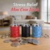2-in-1 Coin-holding Jar Keychain with Snap Closure Coin Holder  for Supermarket Cashier