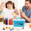 Creative Building Role Play Accessories Magicking Water Gel Toy Easy Carry Case for Kids Ages 5 and Up
