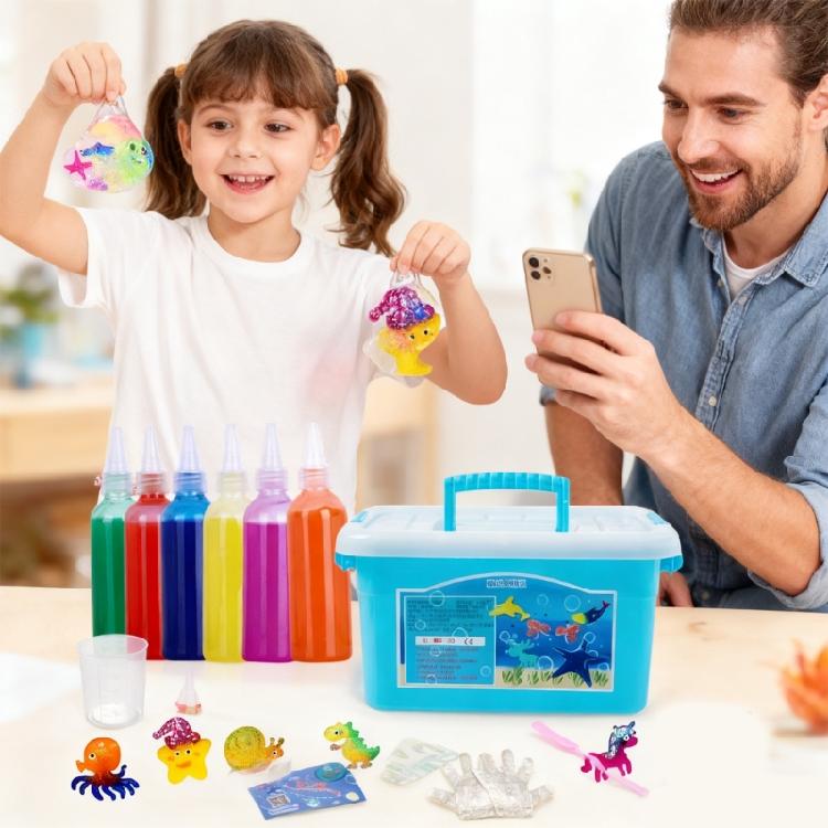 Creative Building Role Play Accessories Magicking Water Gel Toy Easy Carry Case for Kids Ages 5 and Up