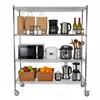 5-Tier 70.87x59.76x23.98in Heavy Duty Steel Storage Rack with Wheels Rolling Storage Shelf for Warehouses Closets Kitchen School