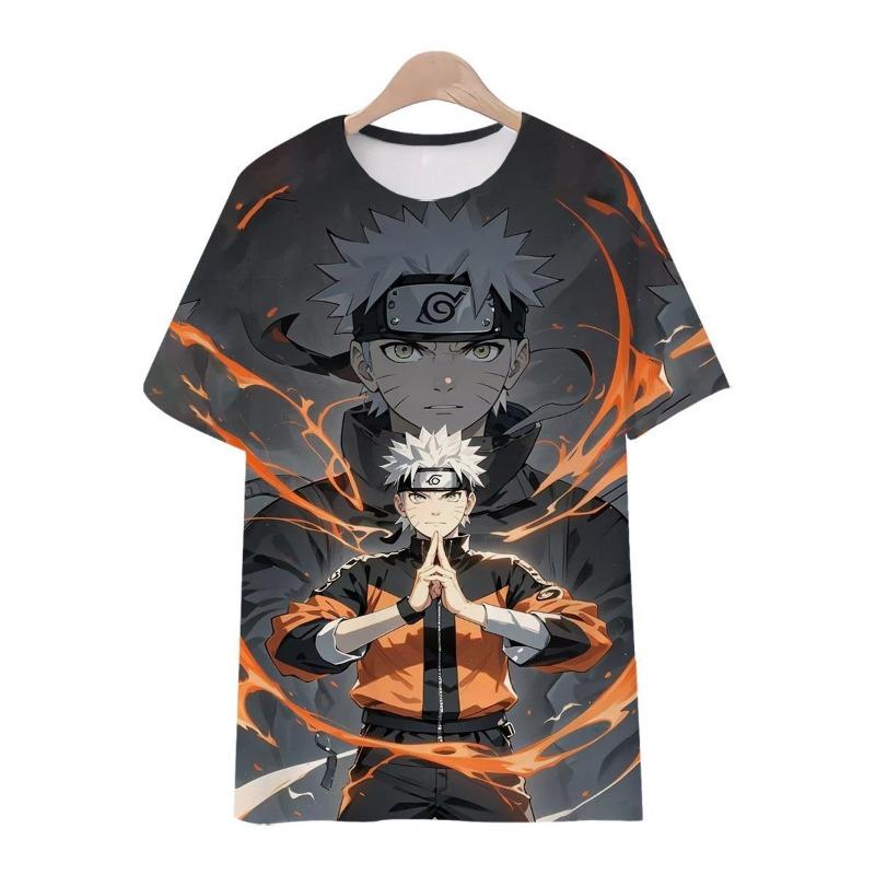 Summer Bestsellers Naruto 3d Printed Short-sleeved Men's Cool Round-neck T-shirts, Summer Children's T-shirts, Abstract Clothes