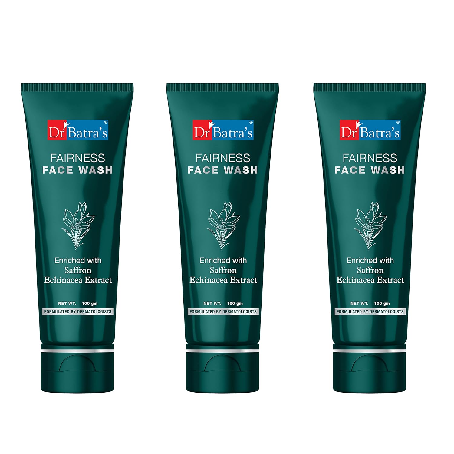 

Dr. Batra s Fairness Face Wash For Natural Glow And Even Tone, Gentle Daily Cleanser For Healthy Looking Skin Pack Of 3 100 g