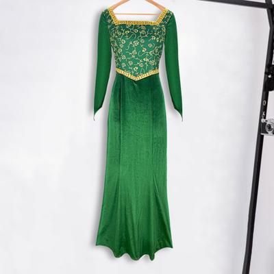Robe de princesse style spectacle de scène, costume de cosplay, robe à imprimé floral, ligne A