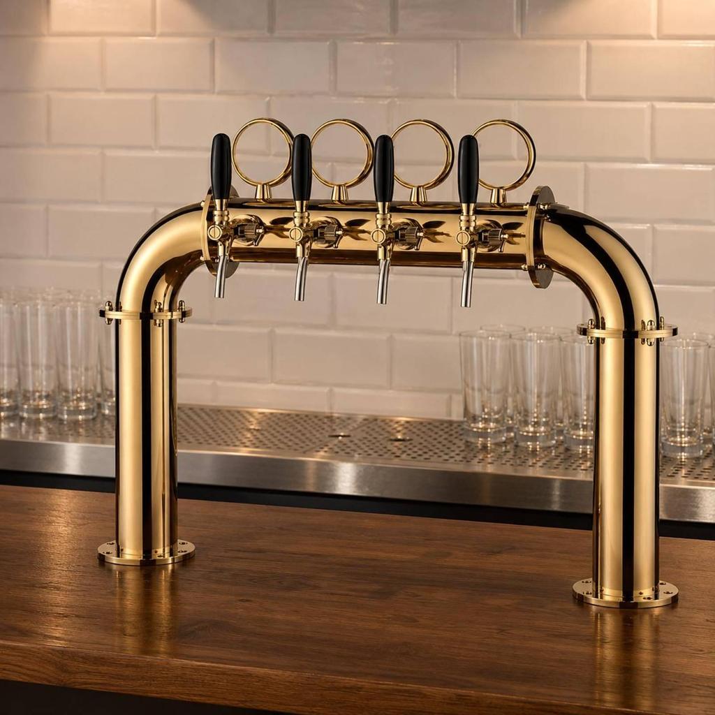 4 Faucet Beer Dispenser Reflective Arch 4head