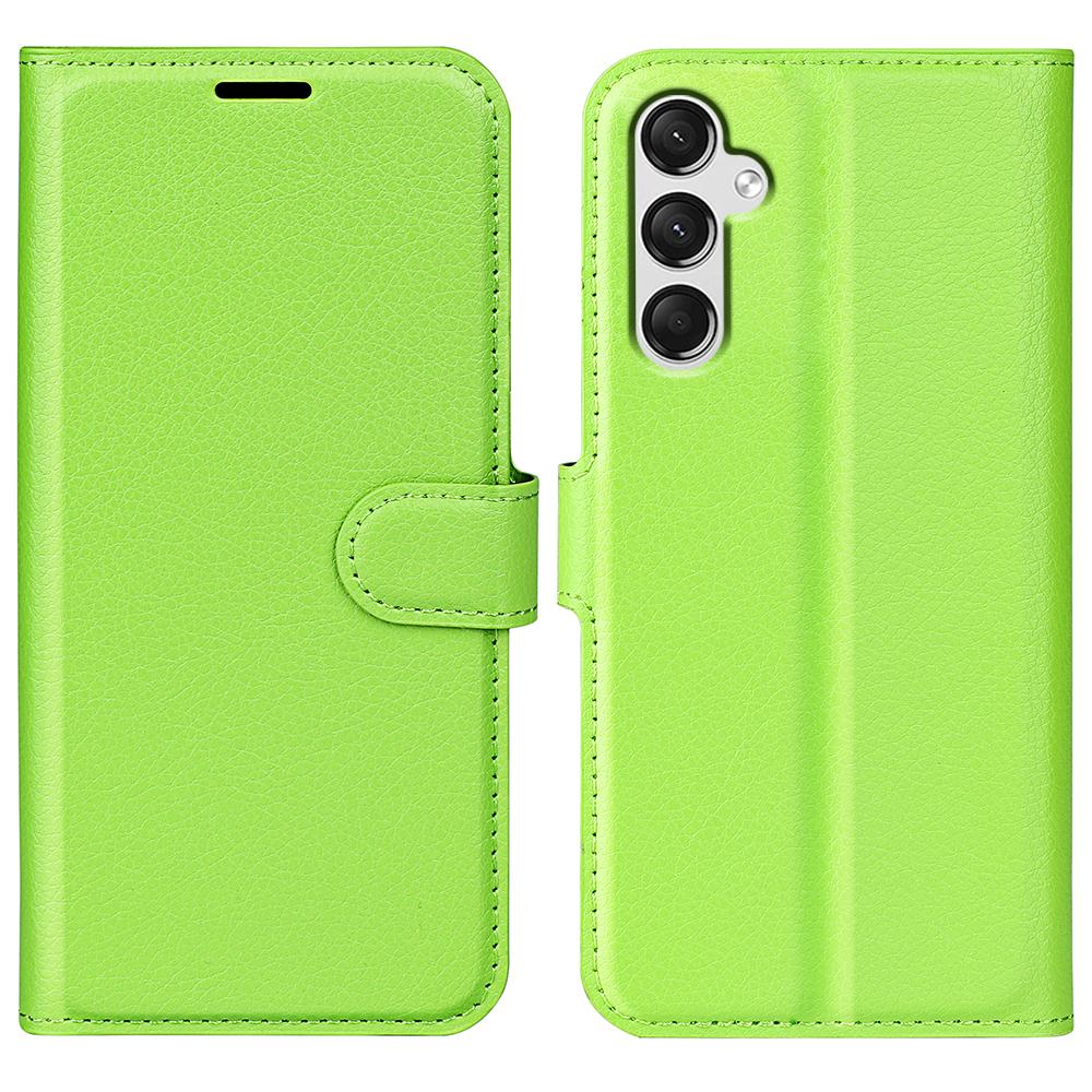 For Samsung Galaxy A25 5G (Global) (161.0 X 76.5 X 8.3mm) Case Slim-Fit Wallet Phone Shell Litchi Texture Leather Stand Cover