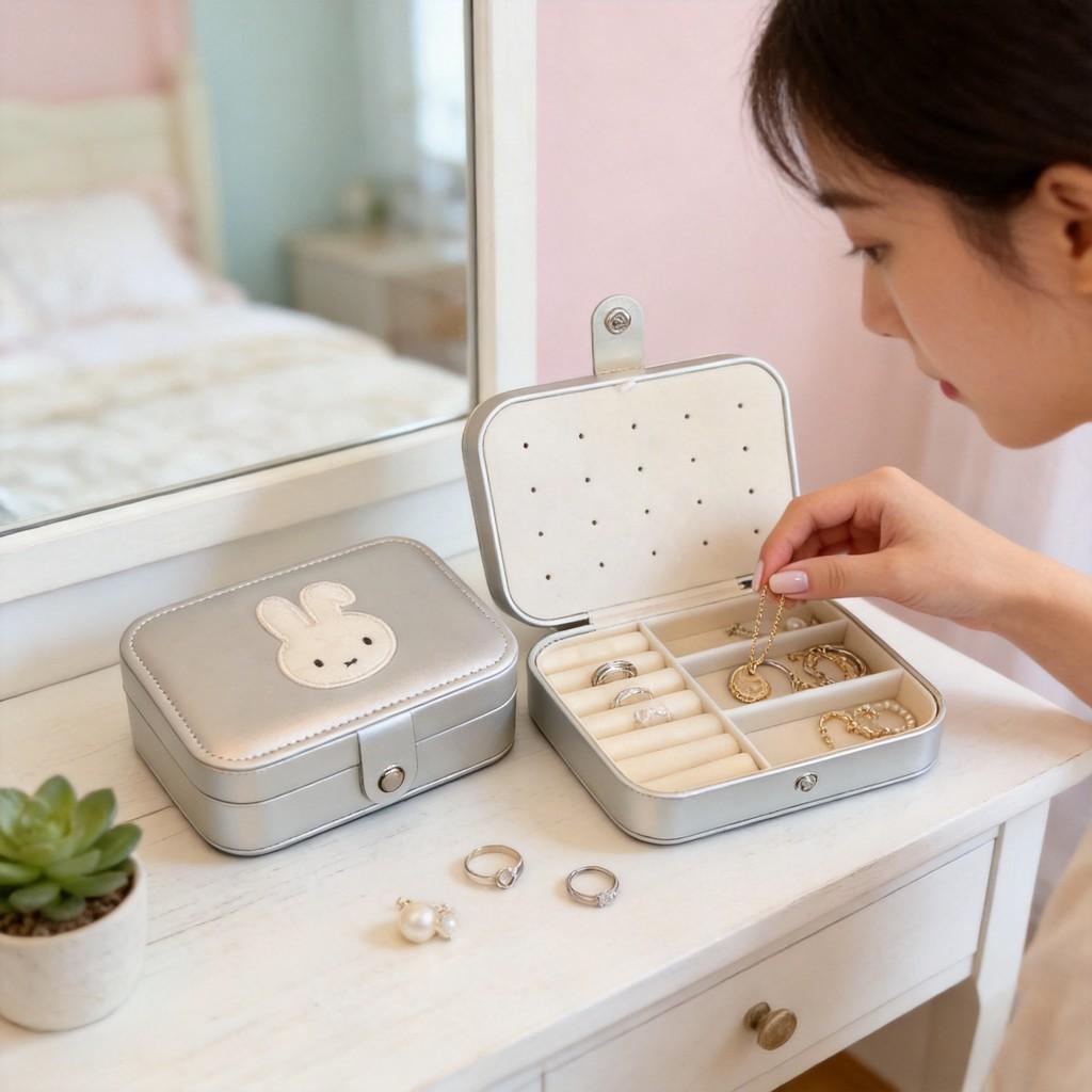 Miffy Jewelry Storage Box With Pu Leather For Girls And Teens Ideal For Gift Giving