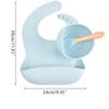 4 Stück Silikon Baby Essschale Tasse Lätzchen Löffel Sets Kinder Rutschfest Saug Napf Geschirr Säugling Essen Snack Schale Lila