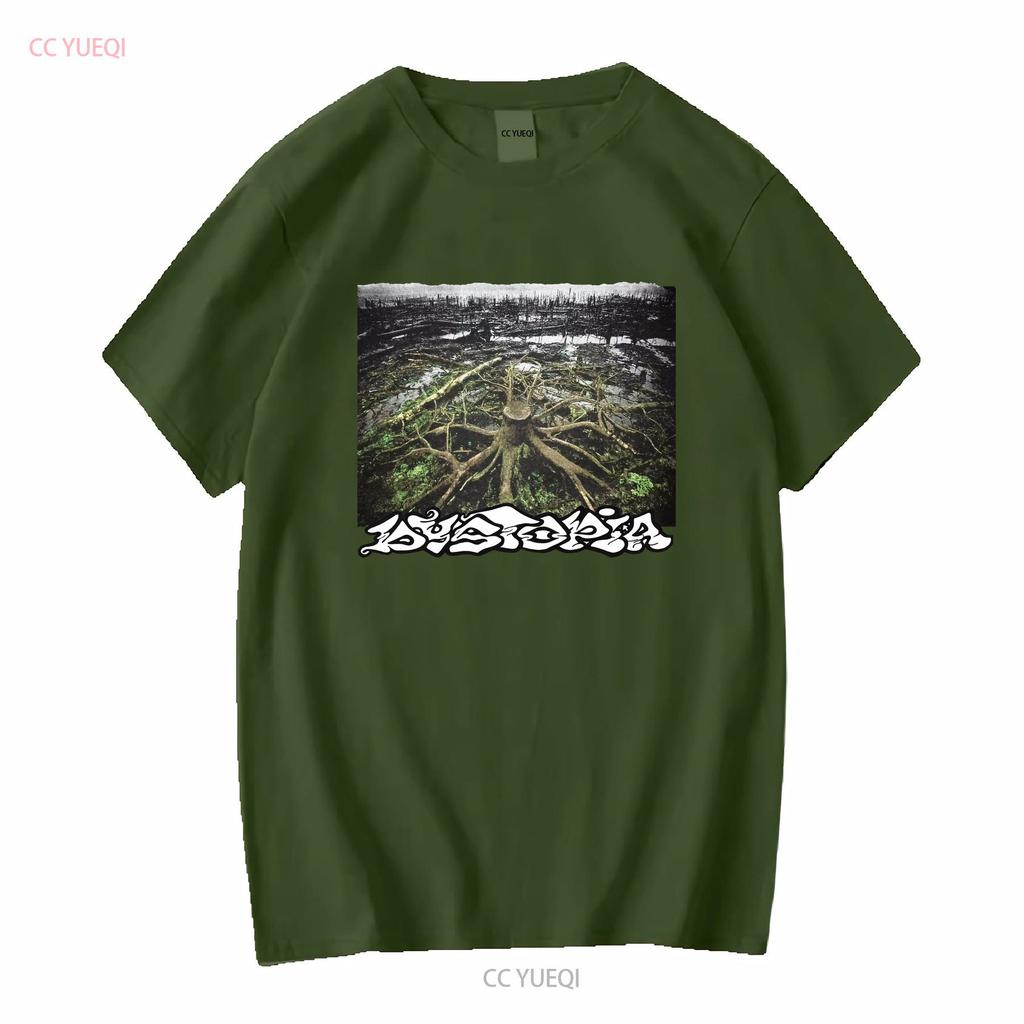 Dystopia Band Tour Nachdruck T-Shirt Baumwolle KV13302 vintage gewaschen Designerkleidung Oberteil für den Alltag grafisch Bequem