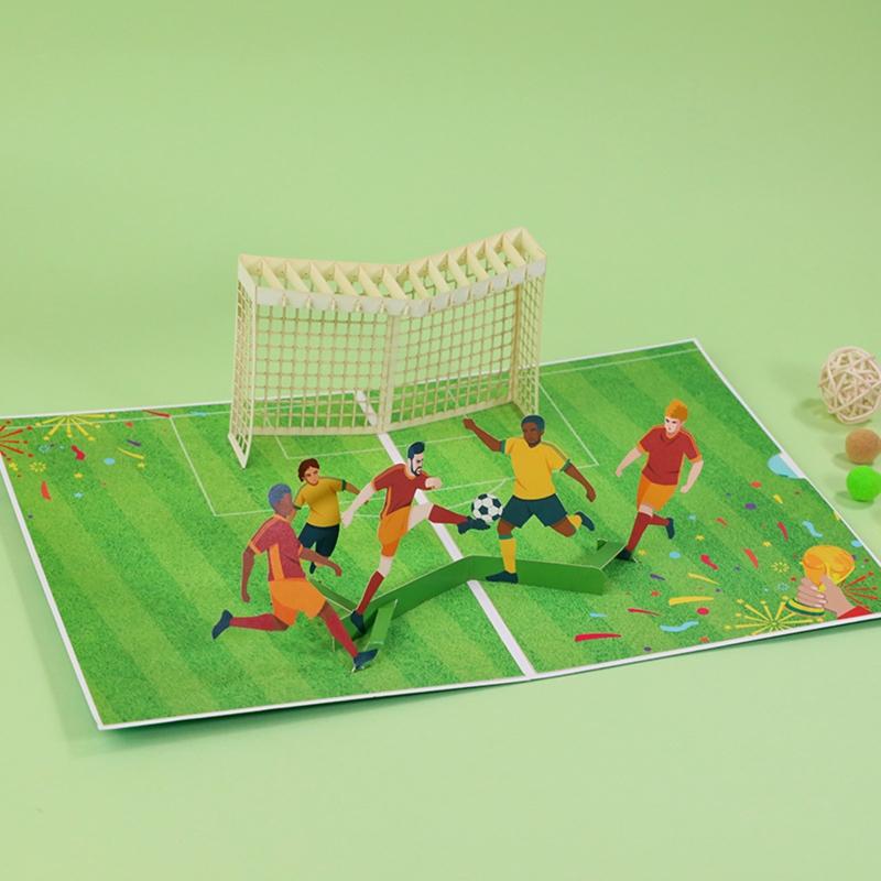 3D for Pop up Football Greeting Card Kit Surprise Mysterious Kids Girls Boys Pre