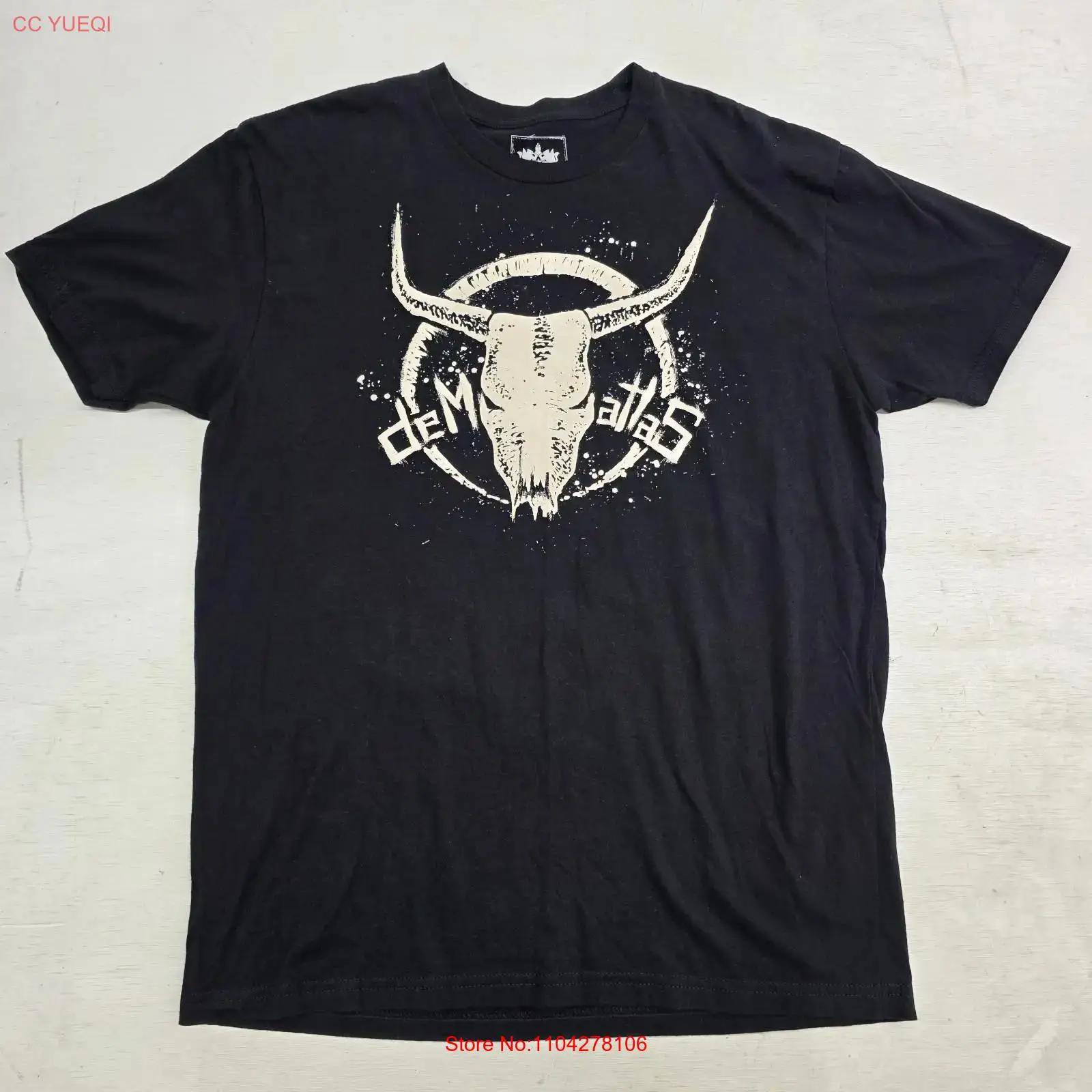 Dem Atlas 2018 Black Rhymesayers Rap Hip Hop Music Bull Horns T Shirt Men s Sz L vintage Washed Versatile streetwear fashion S разноцветный