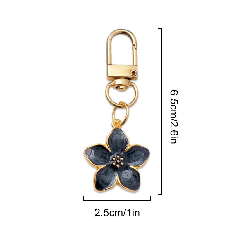 1PC With Pendant Car Key Key Ring Accessories Lovely Sakura Flower For Bag Pearl Charm Keychain