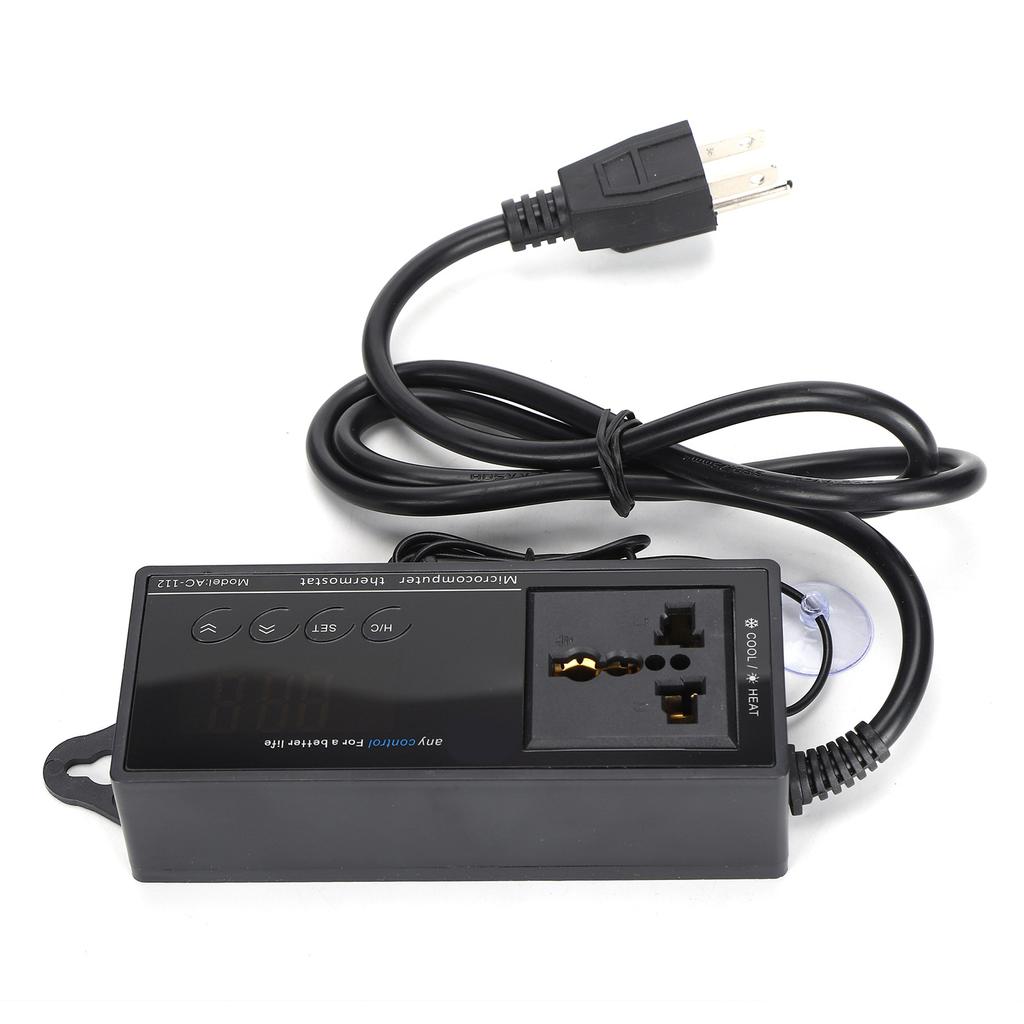 Digital LED Temperaturkontroller Termostat for Akvarium Kjæledyrboks Reptil