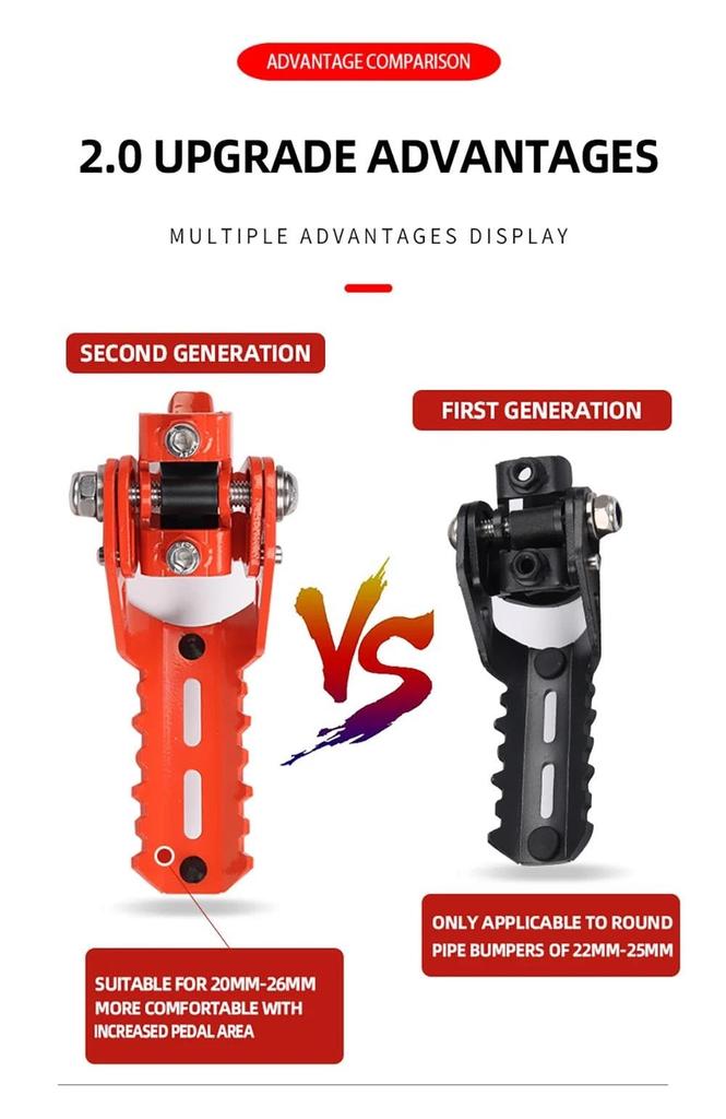 CRF1000L CRF1100L Motorcycle Highway Front Foot Pegs Foldable Footrest Clamp Accessories Motorcycle Foot Pegs