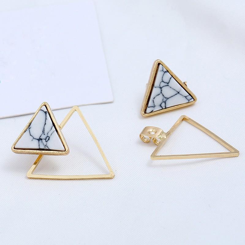 European and American Fashion Triangle Geometric Stud Earrings for Women