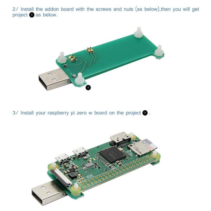 USB-A Addon Board USB Connector V1.1 RPi0 Adapter For Raspberry Pi Zero W Zero