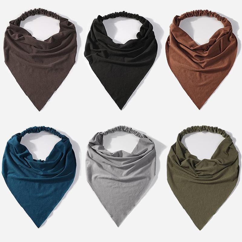 Triangular Headscarf For Women Solid Color Comfortable And Versatile High Elasticity Headscarf Hair Accessories