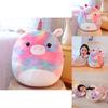 Cute Unicorn Plush Toy Bat Pillow For Kids Rainbow Pig Cat Cow And Bat Designs 35cm