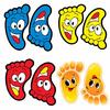 Piccoli piedi per adesivo Camera dei bambini Bagno Impermeabile Volto sorridente Adesivo per pavimento con impronte di bambini