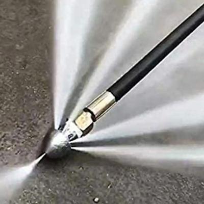 Stainless Steel + Brass Pressure Washer Jetter Nozzle 1/4'' Quick Connect Drain Cleaning Nozzle Tips Kit