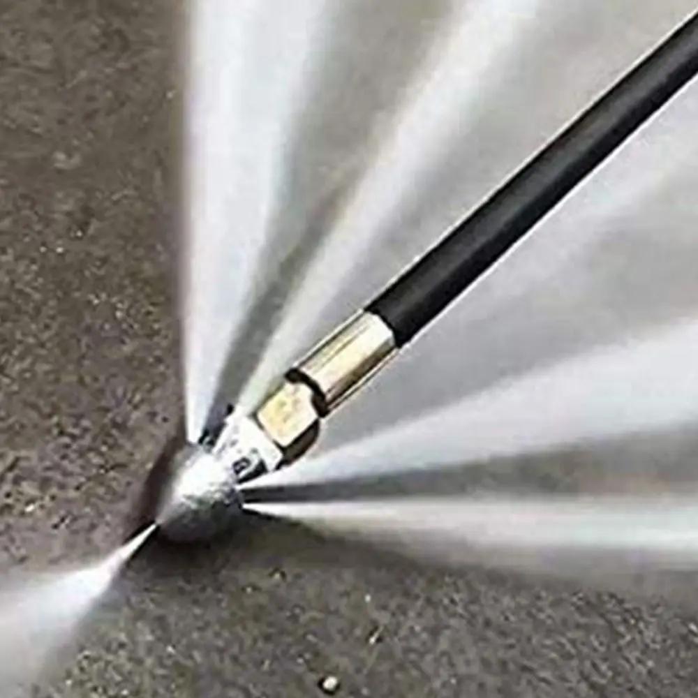 Kit di Ugelli Detergenti per Idropulitrice in Acciaio Inossidabile + Ottone, Connessione Rapida 1/4'', Ugelli per Pulizia Scarichi