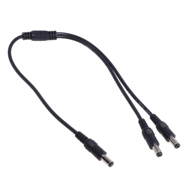 1Pack DC Power 1 Male to 2 Male 5.5mm x 2.1mm DC Power Supply Splitter Cable Cord, Y Splitter Adapter Wire,2 Way Y-Cable