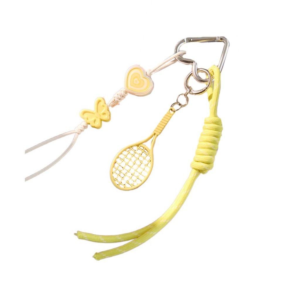 Hand-Woven Braided Rope Keychain Girl Heart Star Bowknot Key Chain  Home Decor