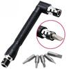 Dual Head L-shaped Mini Socket Wrench 1/4" 6.35mm Screwdriver Bits Key Utility Tool And Screwdriver Bit Drill Set