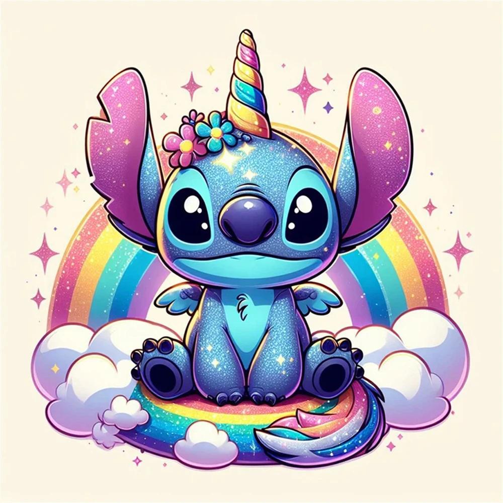 

Алмазная живопись 5D Новая серия Круглая алмазная мозаика Мультяшный Лило и Стич Набор для вышивания DIY Хобби Round 20x20cm