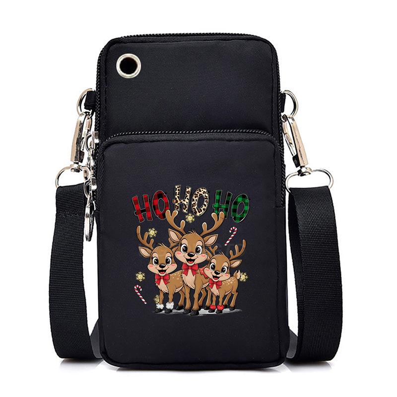 Christmas Christmas Printed Versatile Mobile Phone Bag Multifunctional Going Out Portable Messenger Bag