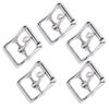 5pcs Easy Installation Belt Buckle Set Square Center Bar Single Prong Buckle Leather Craft