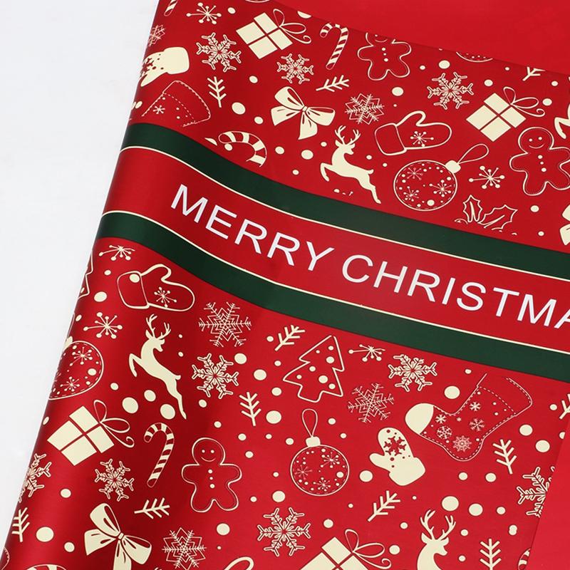 20-Count 57*57cm Flower Wrapping Papers for DIY Xmas Bouquet Packaging, Waterproof Xmas Gift Wraps