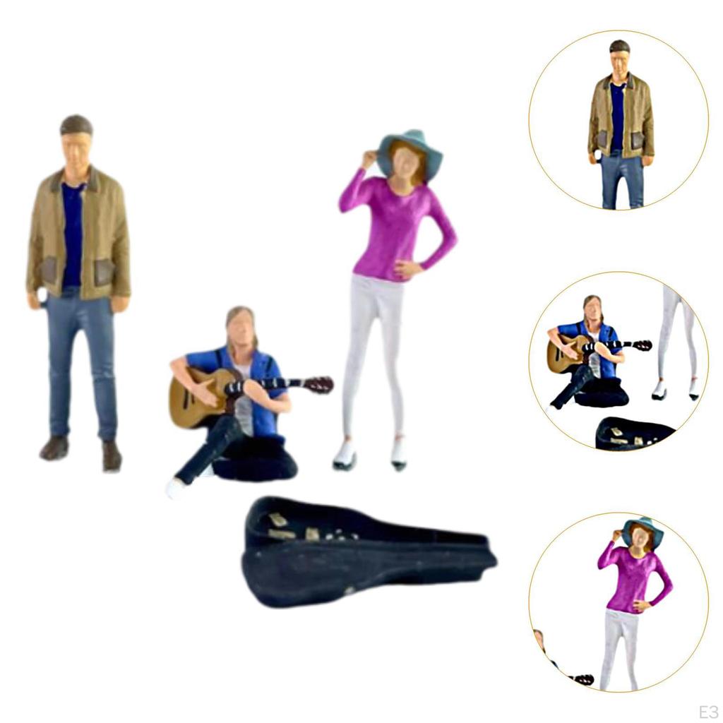 3 kusy 1/64 Figurky lidí Sběratelské předměty Miniaturní dioráma vlak Park Street