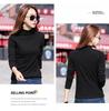 218 Korean Style Fleece-Lined Women's Long Sleeve Base Layer Top for Autumn/Winter