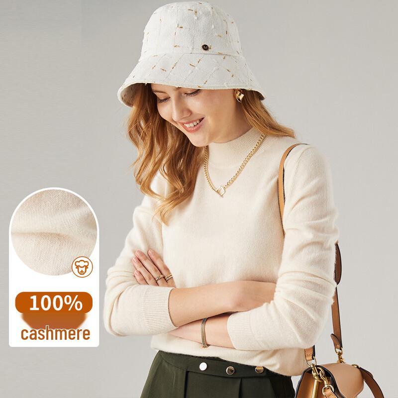 PALUOPO Women's Pure Cashmere Sweater