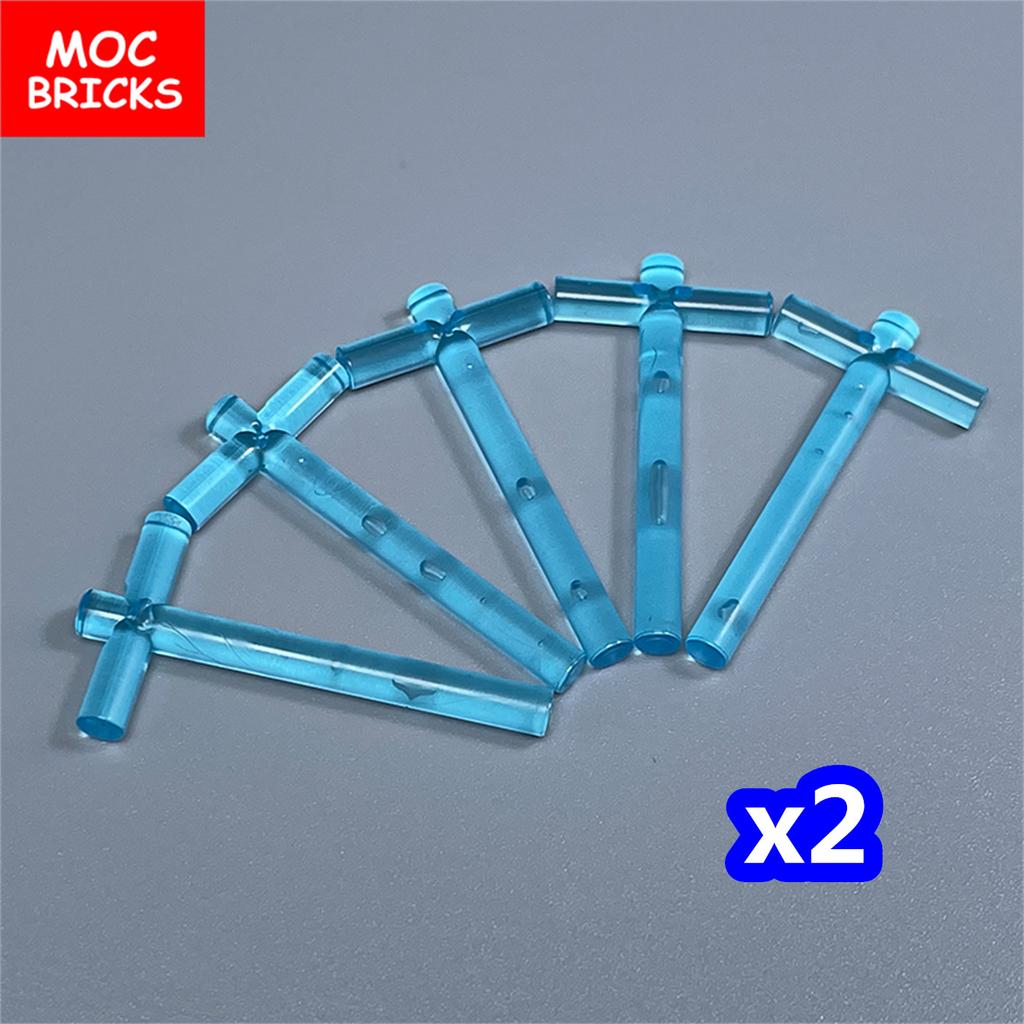 Non-Toxic Moc Bricks Sword Hilt Bar 4L 2L Crossed Lightsaber Blade 21699 64567 4Cm Figure Weapon Educational Blocks Assembled Kids Toys