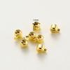 20pcs Positioning Clasp 14K 18K Gold Plated Crimp Snap Button Bracelet Necklace Fastener Ball End Cap For DIY Jewelry Findings