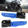 Yctze Pair of Front Foot Pegs Aluminum Alloy Pedals Fits Kawasaki Ninja Z125PRO Z250 / SL Z400Z900 (Blue)