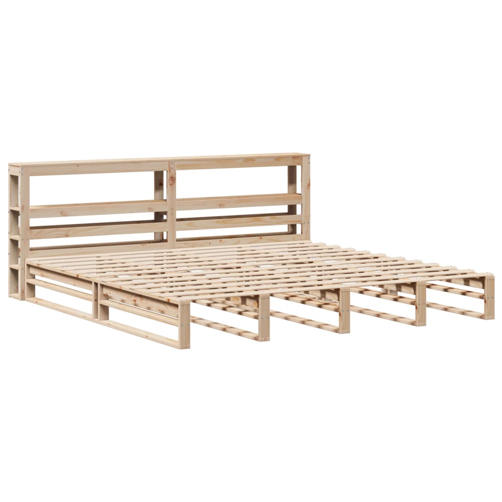 Solid Wood Bed without Mattress 200 x 200 cm Pine