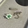 Bunter Dopamin-Blumen-Drip-Glasur Ohrclip - Kein Piercing erforderlich