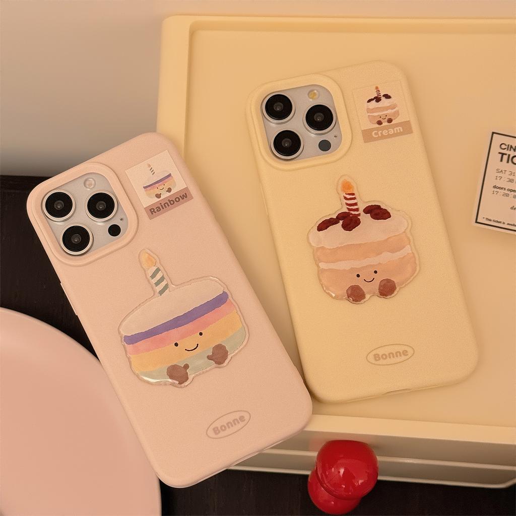 Cute Dessert Cake17pro Max Apple16Silicone Phone Case iphone14Applicable13Three-dimensional Softness