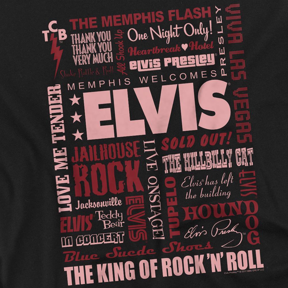 Elvis Presley Unisex Adult Whole Lotta Type T-Shirt