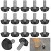 22 Pack Adjustable Furniture Leveling Legs, M8 X 20mm, Screw Leveling Feet, Floor Protector, Round Base, Chair Leg Screws - Pjun
