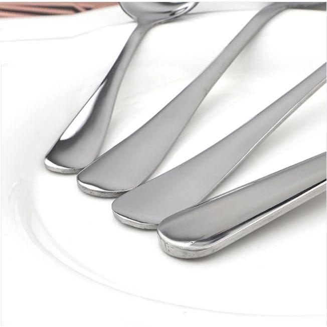 Silver Spoon Set Premium Stainless Steel Flatware Set Mirror Polished Cutlery Set Durable Home Kitchen Eating Tableware Set